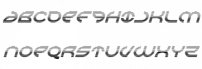 Aetherfox Gradient Italic फ़ॉन्ट अपरकेस
