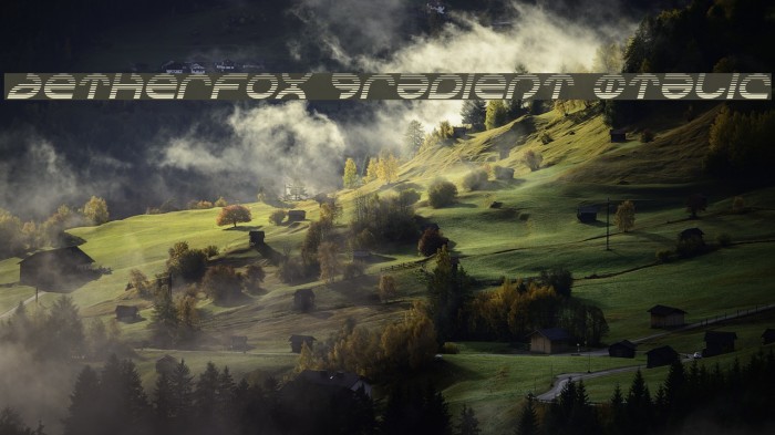 Aetherfox Gradient Italic Font examples