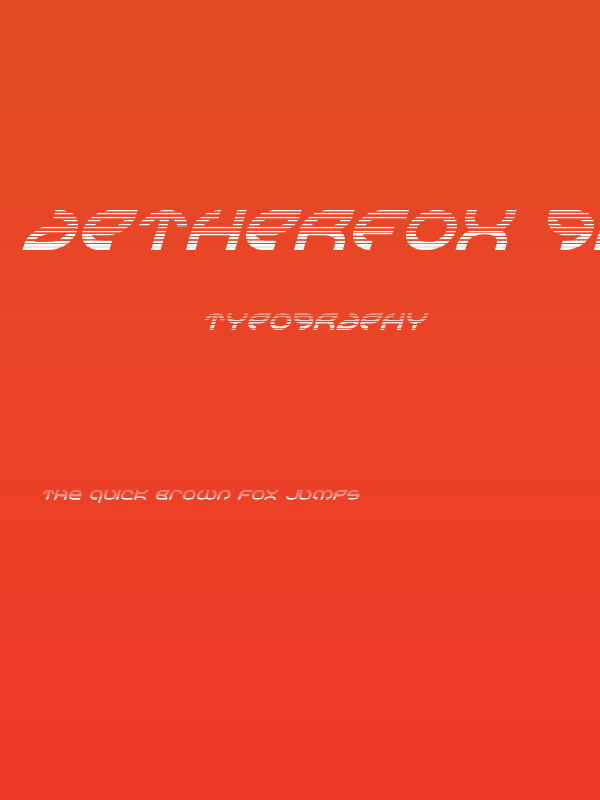 Aetherfox Gradient Italic Poster