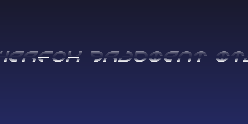 Aetherfox Gradient Italic Social Header