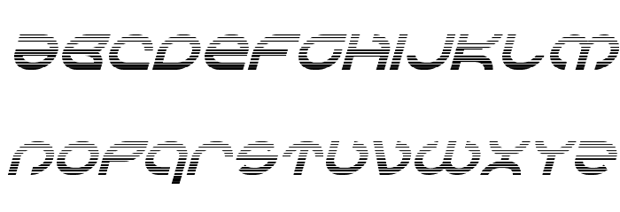 Aetherfox Gradient Italic Font LOWERCASE