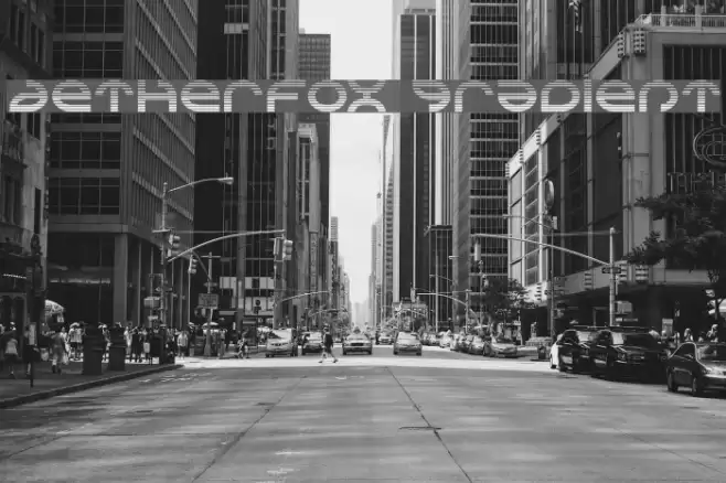 Aetherfox Gradient Font examples