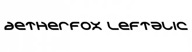 Aetherfox Leftalic  Free Fonts Download