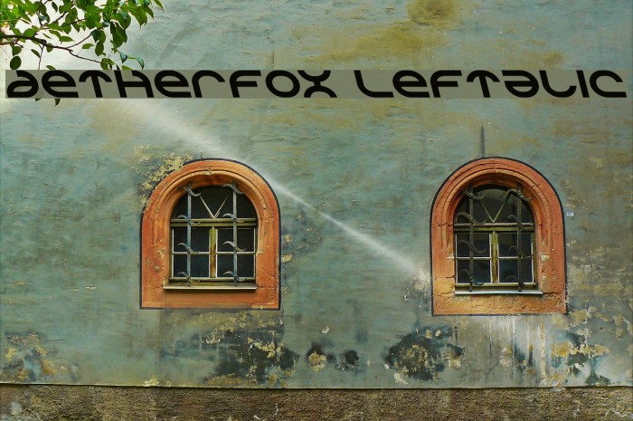 Aetherfox Leftalic Font examples
