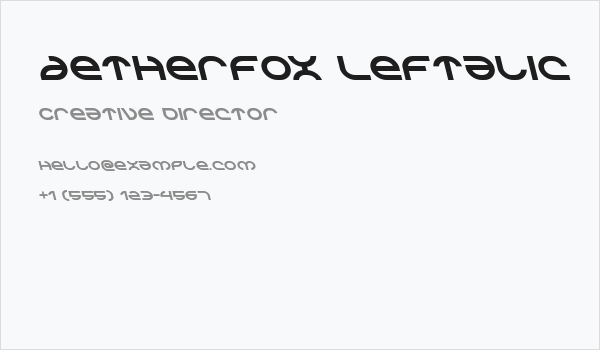 Aetherfox Leftalic Business Card