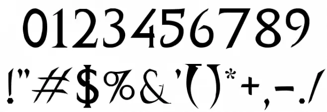 Aetherius Font OTHER CHARS