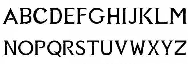 Aetherius फ़ॉन्ट अपरकेस
