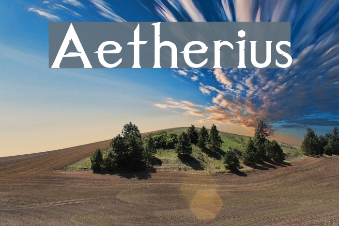 Aetherius Font examples