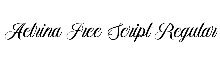 Aetrina Free Script Regular  font caratteri gratis