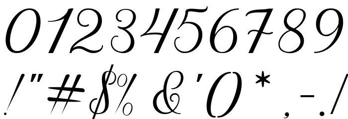 Aetrina Free Script Regular Font OTHER CHARS