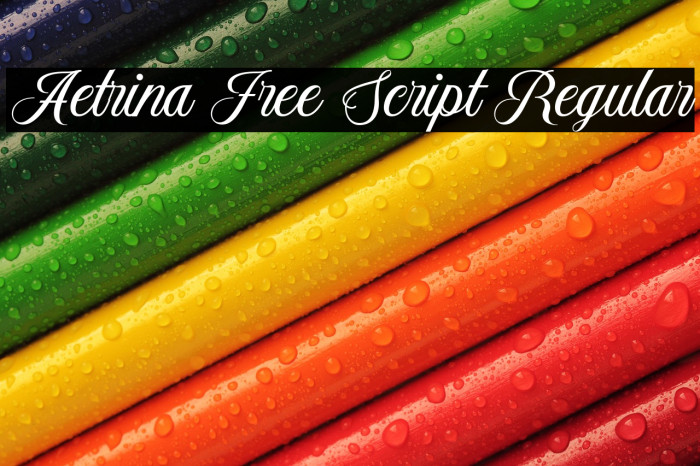 Aetrina Free Script Regular Example 2