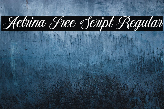 Aetrina Free Script Regular Example 3