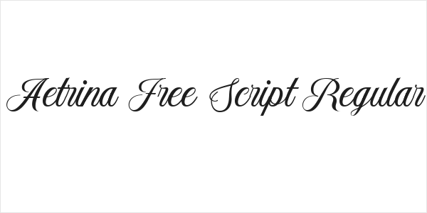 Aetrina Free Script Regular Logo