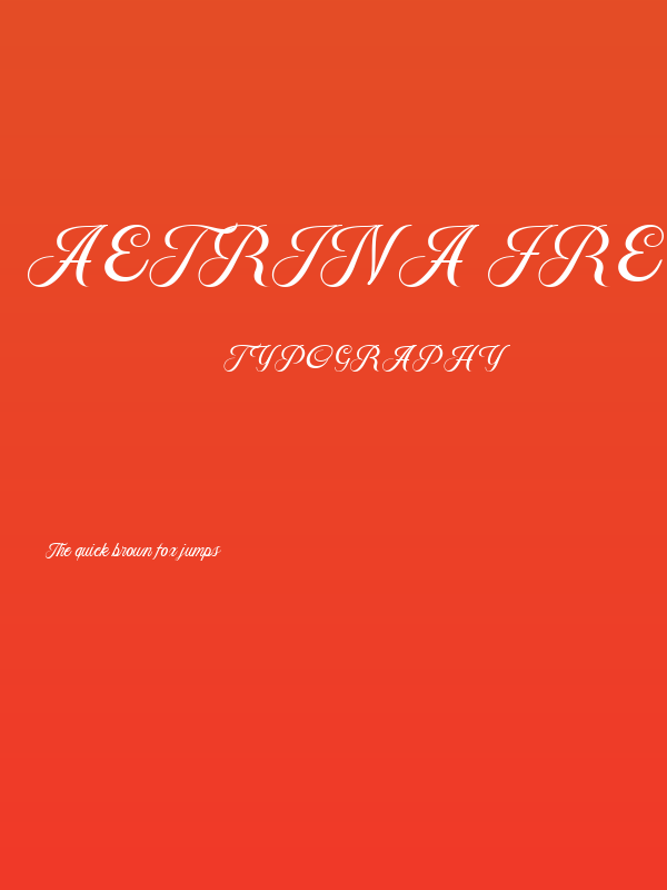Aetrina Free Script Regular Poster