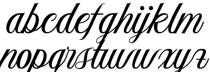 Aetrina Free Script Regular Font LOWERCASE