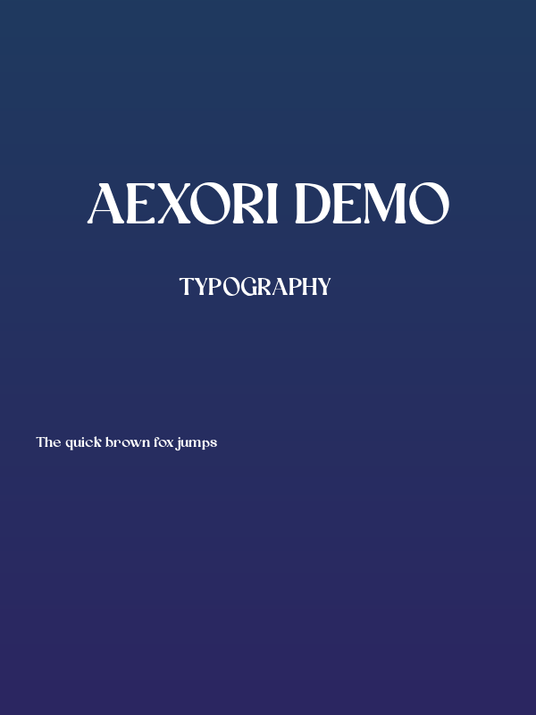 Aexori Demo Poster