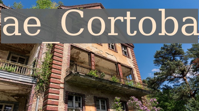 ae_Cortoba Font examples