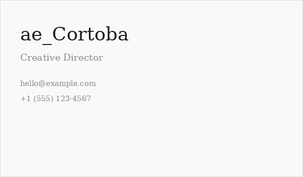 ae_Cortoba Business Card