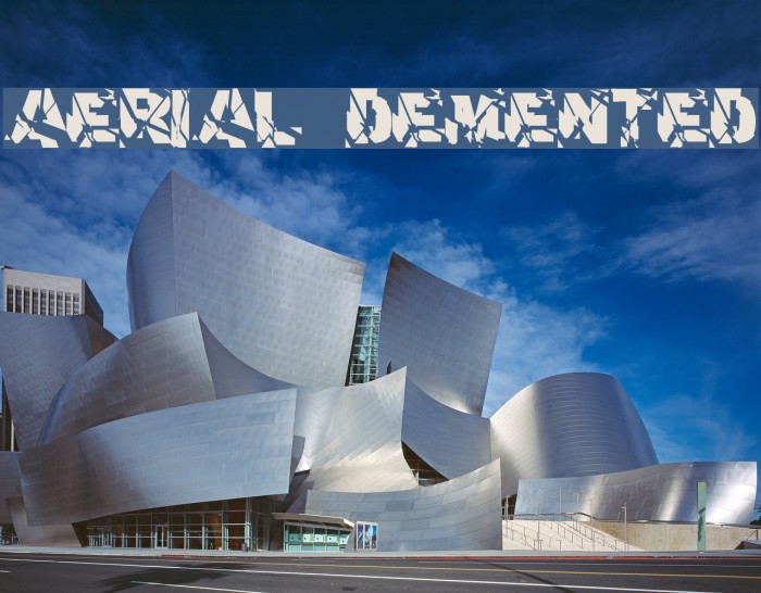 aerial demented Schriftart examples