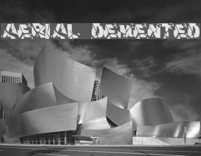 aerial demented Font examples