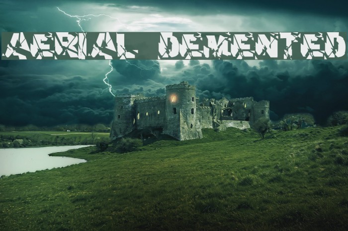 aerial demented Schriftart examples
