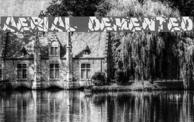 aerial demented Font examples