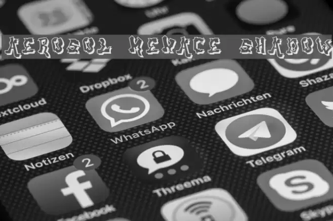 aerosol menace shadow Schriftart examples
