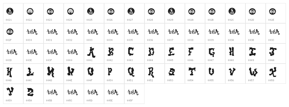 aerosol menace Character Map