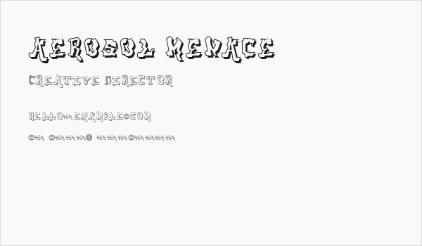 aerosol menace Business Card