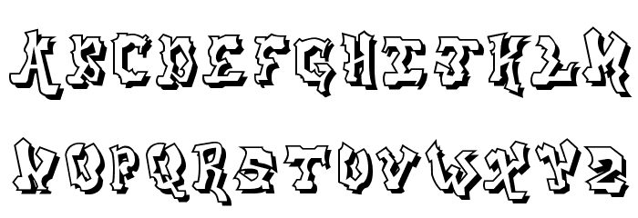 aerosol menace Font LOWERCASE