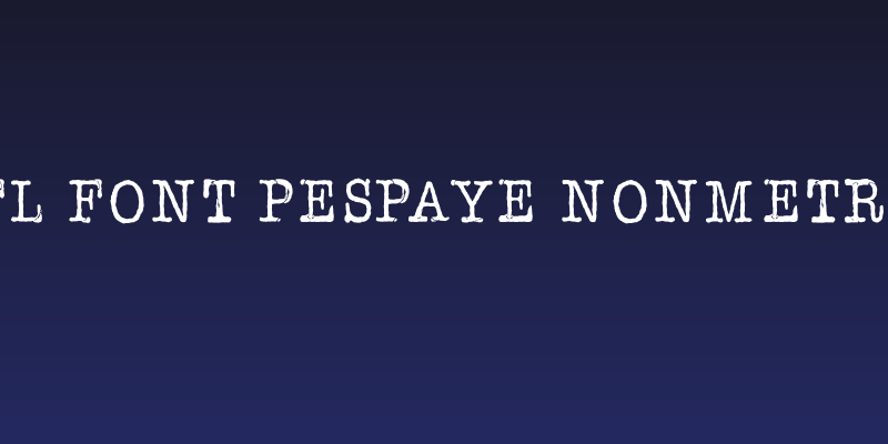 AFL Font pespaye nonmetric Social Header