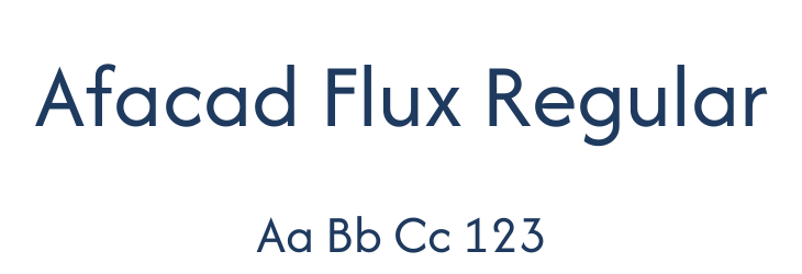 Afacad Flux Regular Font Preview