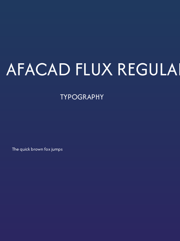 Afacad Flux Regular Poster