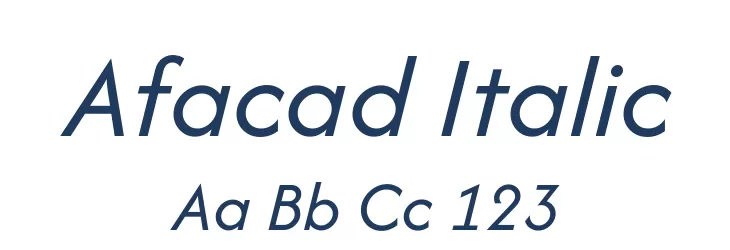Afacad Italic