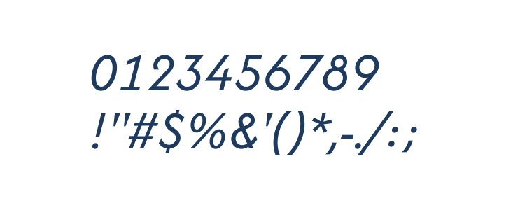 Afacad Italic Other Characters