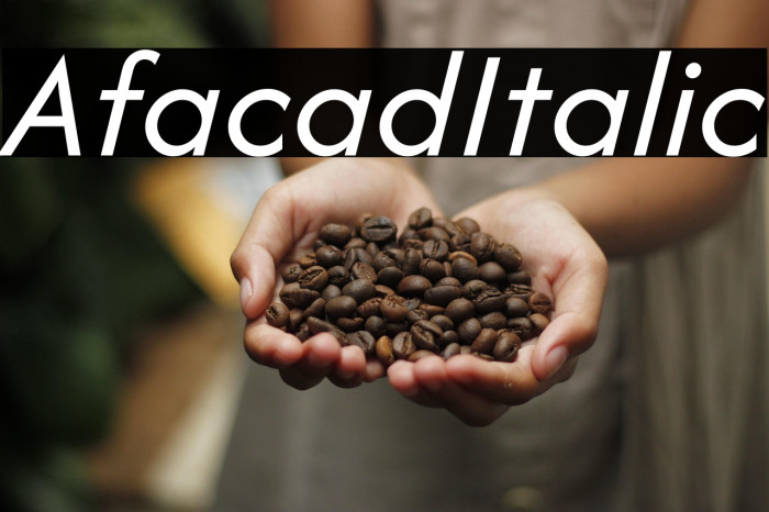 Afacad Italic Example 1