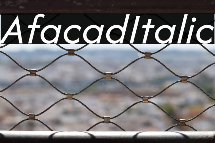 Afacad Italic Example 2