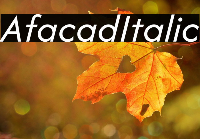 Afacad Italic Example 3