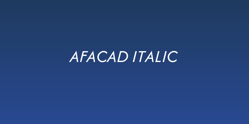 Afacad Italic Social Header