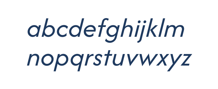 Afacad Italic Lowercase