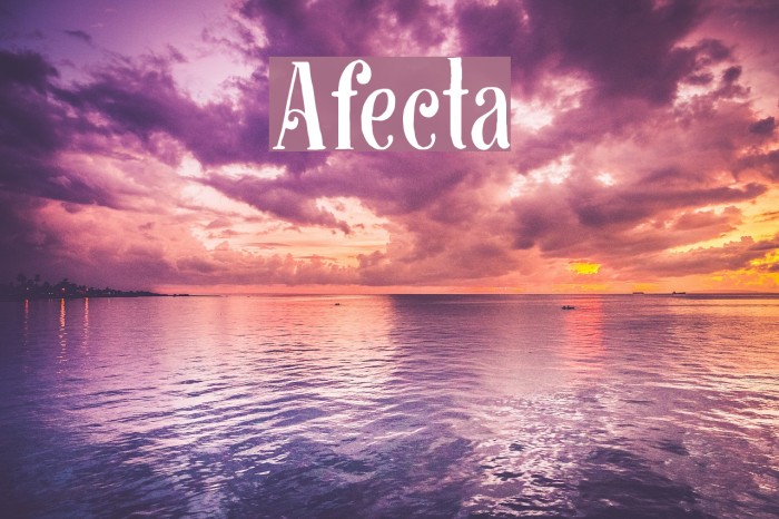 Afecta Font examples