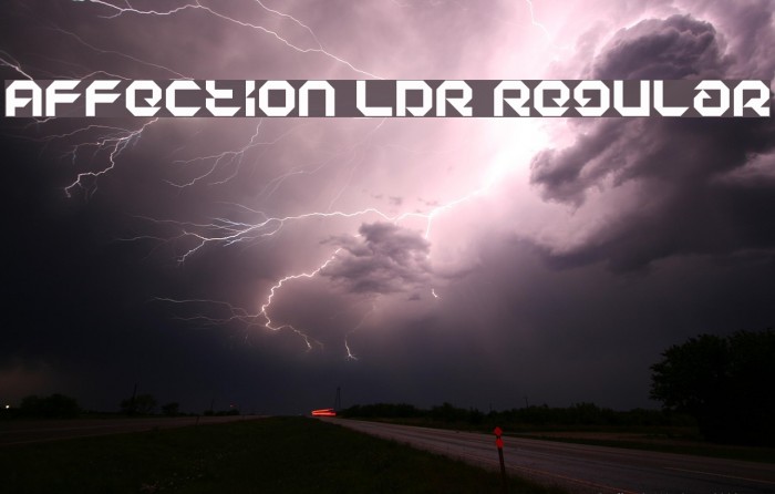 Affection LDR Regular Font examples