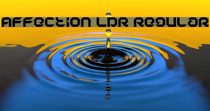 Affection LDR Regular Font examples