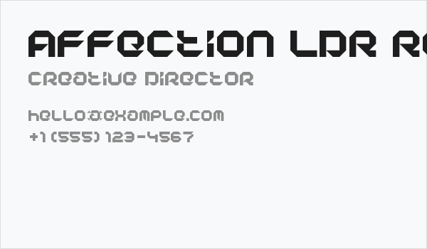 Affection LDR Regular Business Card