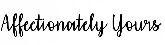 Affectionately Yours  フリーフォントのダウンロード