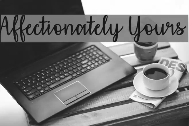 Affectionately Yours Font examples