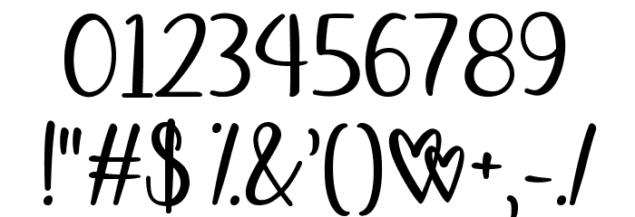 AffectionatelyYours Font Alte caractere