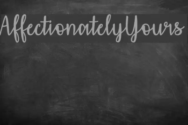 AffectionatelyYours Font examples