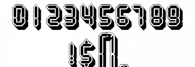 Affichage Regular Font OTHER CHARS