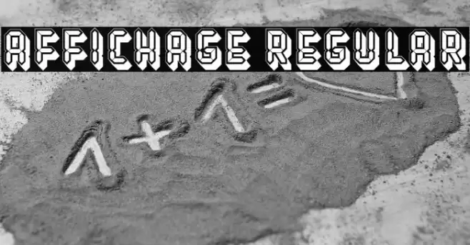 Affichage Regular Font examples